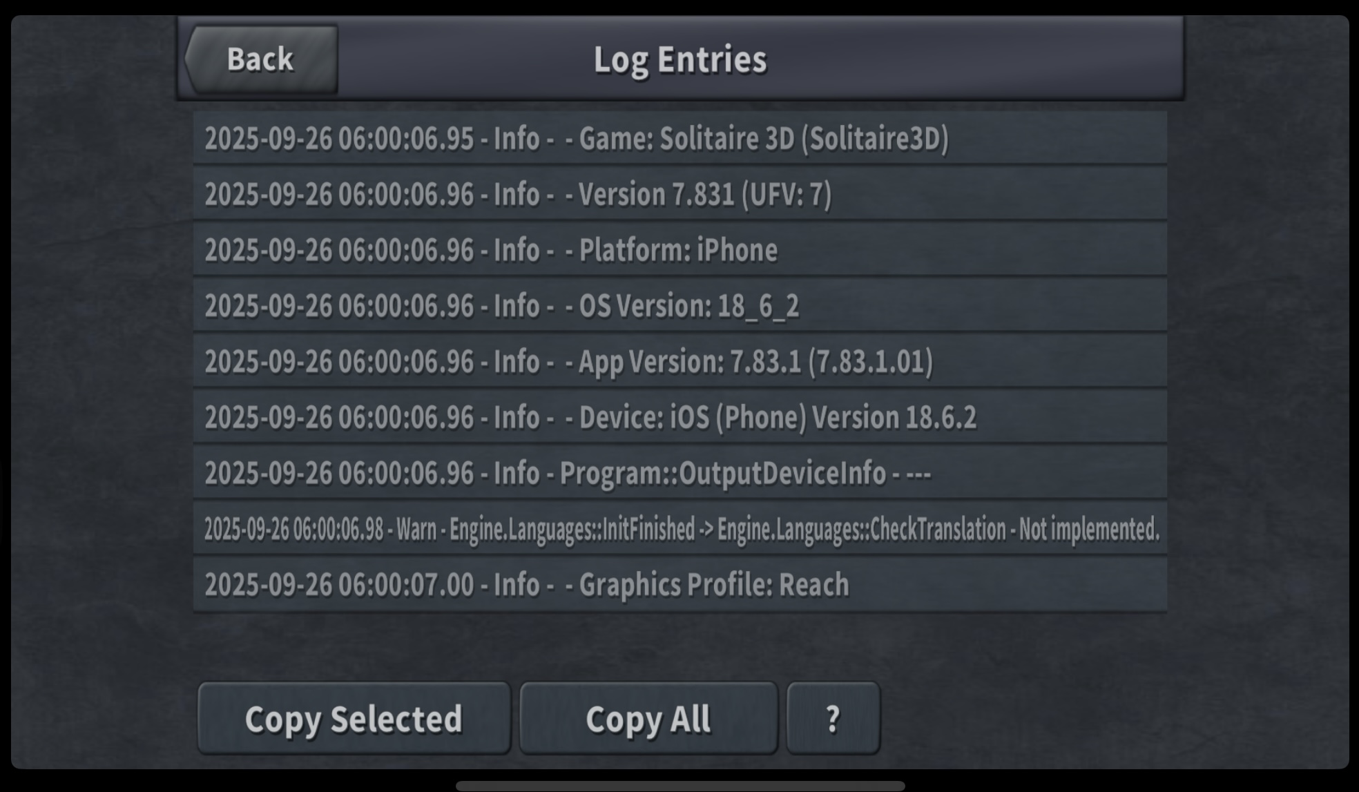 IOS v 18.7 foobar crash log 23/09/25