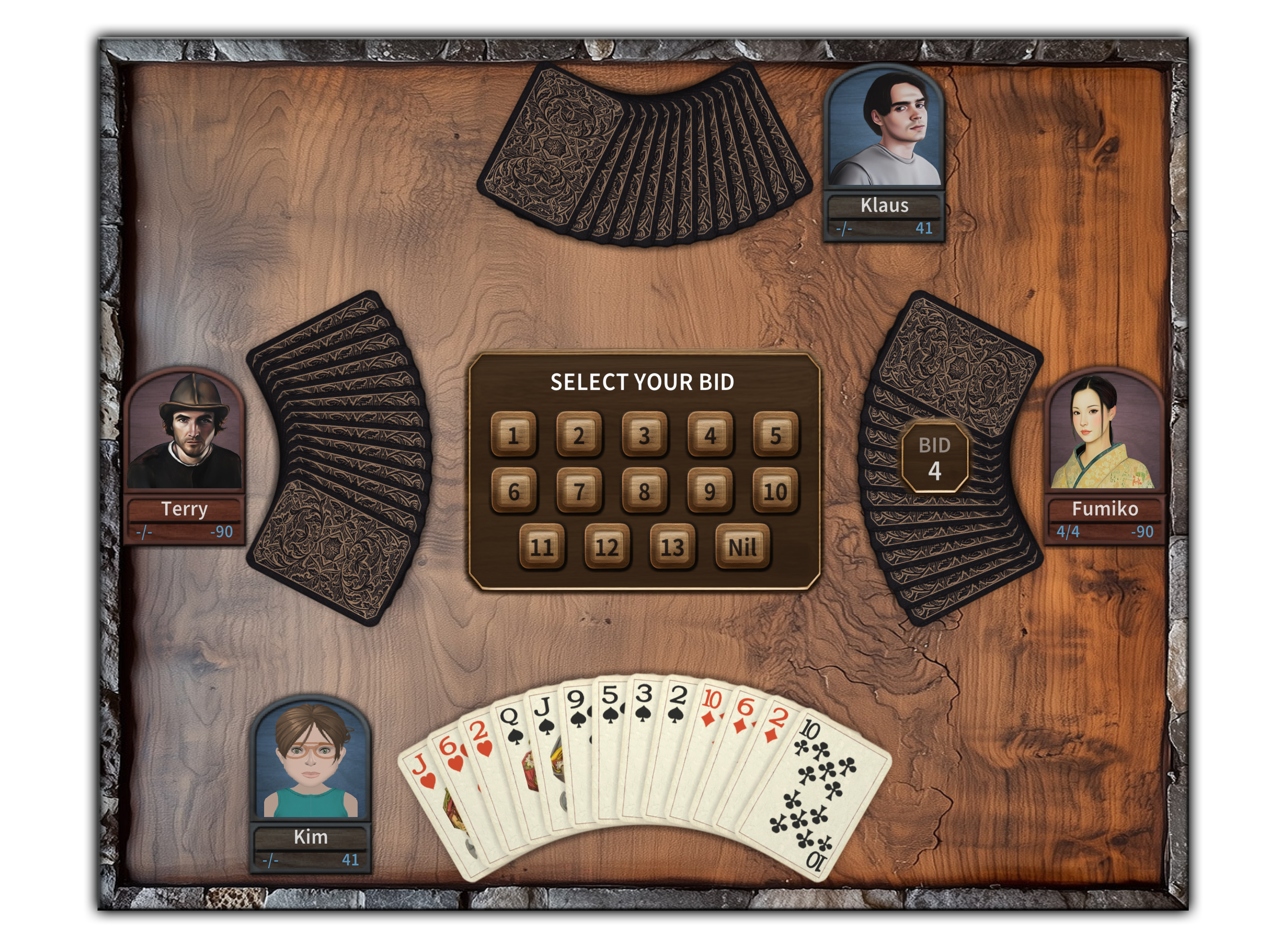 GrassGames&rsquo; Spades in game